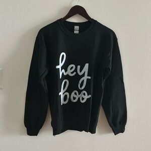 Hey Boo Black Sweatshirt